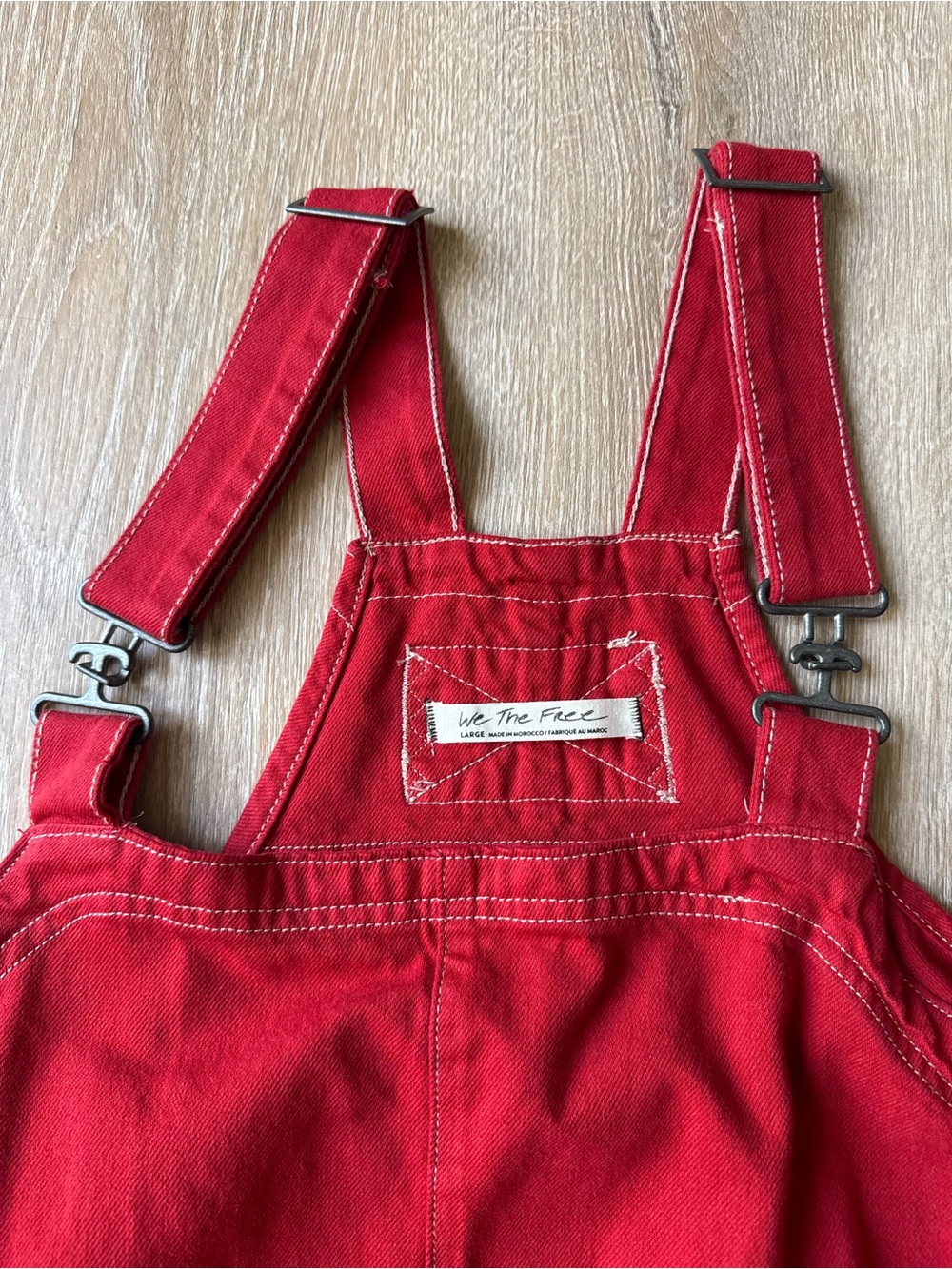 NWT Free People Red Overall Dress - Picture 2 of 3